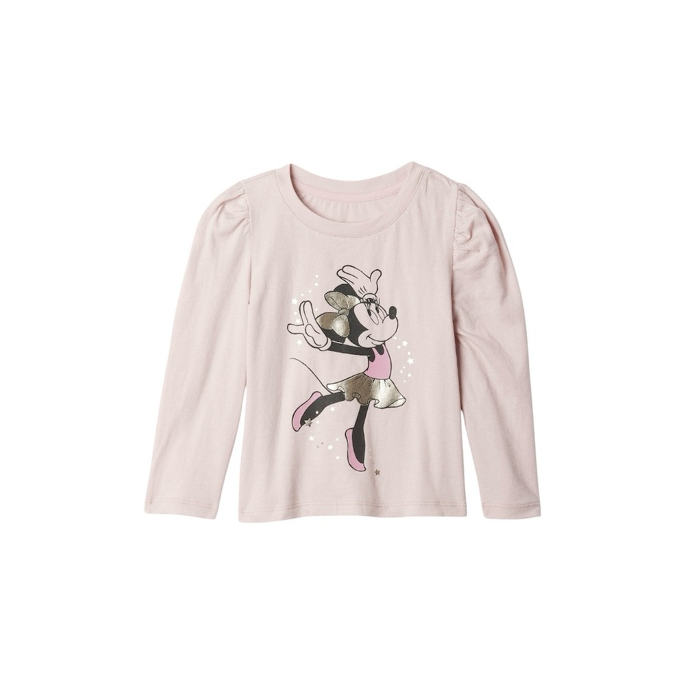 BabyGap x Disney Minnie Mouse Pink Puff Long Sleeve T-Shirt